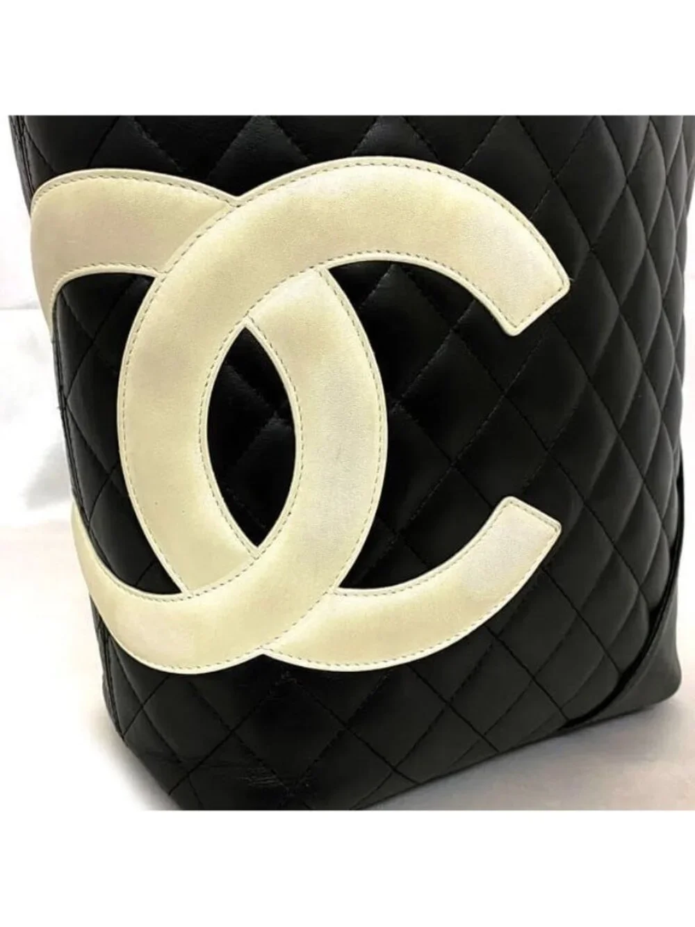 Chanel Tote Bag Black White Cambon - Picture 5 of 10